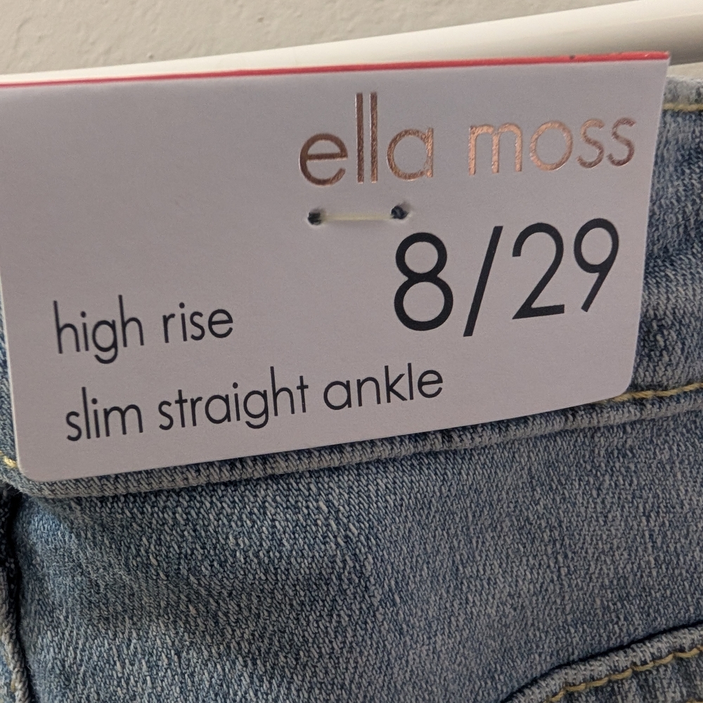 Ella Moss Light Blue Straight Leg Jeans - Picture 6 of 7